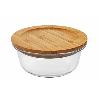 Imagem de Pote 400ml com tampa em bambu Hauskraft POTE-018