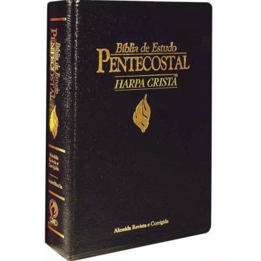 Imagem de Biblia Pentecostal  Media Com  Harpa Preta