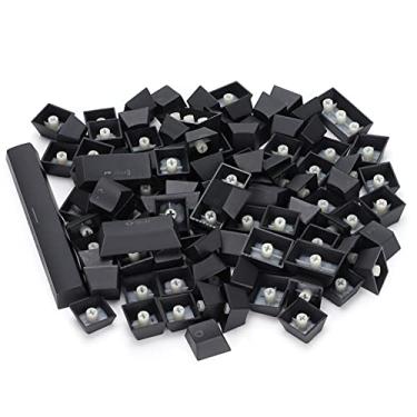 Imagem de Conjunto de teclas PBT, teclas fortes ergonômicas PBT resistentes a óleo para decoração de teclado para mulheres para teclado mecânico de teclas 61/64/87/104/108. para homens(Preto)