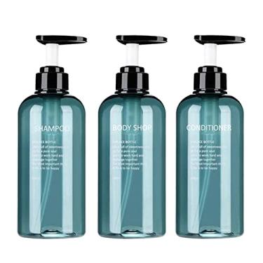 Imagem de NC 3 Unidades de Espuma Dispensadora de Sabão E Loção Frasco Bomba de Xampu - Azul-500ml, Tamanho real