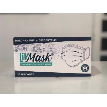 Imagem de Liv Mask - Máscara Tripla Com Elástico E Clipe C/50 Unidades