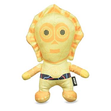 Imagem de Star Wars Brinquedo Squeaker de pelúcia C-3PO de 22,88 cm | Brinquedo para animais de estimação de pelúcia C-3PO de 9" | Brinquedo Star Wars para cães Mandalorian C-3PO Bicho de pelúcia 15,24 cm | Brinquedo para mastigar cachorros, brinquedo para cães barulhentos