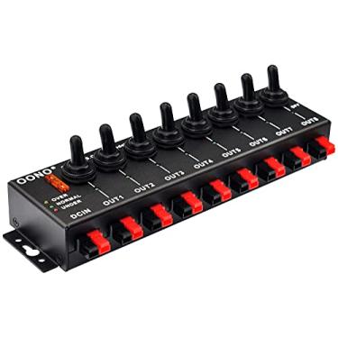 Imagem de Conector Powerpole 8 canais Anderson Power Splitter Distributor Source Strip, com 8 interruptores de controle independentes