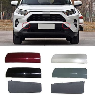 Imagem de JESYMBX Para Toyota RAV4 RAV 4 2020 2021 Tampa do gancho de reboque do para-choque dianteiro do carro Tampa do olho do reboque