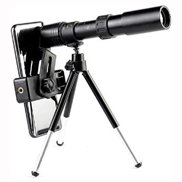 Imagem de Telescópio monocular, 4K 10-300x40mm Super Telephoto Zoom portátil, com suporte para smartphone, clipe de telefone e tripé para observação de pássaros/acampamento/caminhada