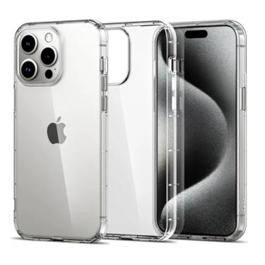 Imagem de Capa Capinha Clear Case Anti Amarelamento Compatível Com iPhone 15, 15 Plus, 15 Pro, 15 Pro Max - (Hard Glass Store) (iPhone 15 Plus (6.7))