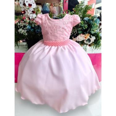 Imagem de Vestido De Festa Juvenil Batizado Formatura Rosa - 4 Ao 16 - Paty Bati