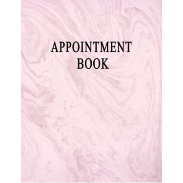 Imagem de Appointment Book: 4 Column Appointment Log Book without Times, for Salons,Spas, Stylists, Hairdressers Businesses...Large Size 8,5"x11", Pink Marble Cover