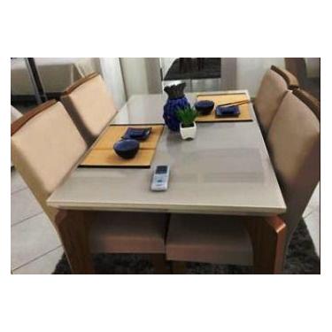Imagem de Mesa De Jantar Londrina Com 4 Cadeiras Madeira Maciça  120- Pronta Ent