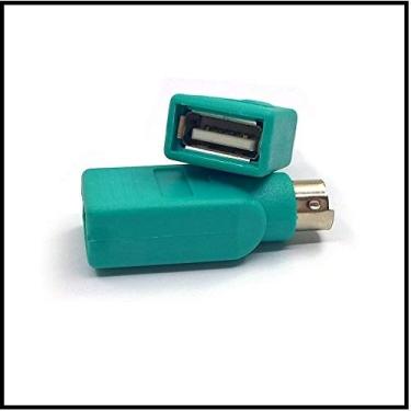 Imagem de ZTOP 2 pacotes USB tipo A macho para PS/2 fêmea para conversor de mouse de teclado (verde)
