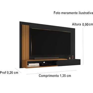 Imagem de Comprar Móveis em Casa, Painel para TV Até 55 Polegadas Maranata com porta Cores - Comprar Moveis em Casa Cor: Branco/Nature