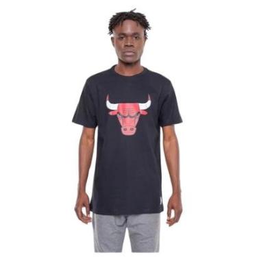 Imagem de Camiseta Masculina NBA Mascote Chicago Bulls Preta-Masculino