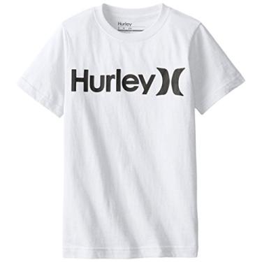 Imagem de Hurley Camiseta masculina com logotipo One and Only, Branco, M