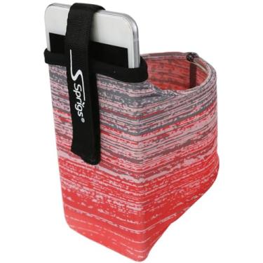 Imagem de Mangas de braço de telefone Sprigs para iPhone x/8/7/6 Plus, Galaxy S7/S6, Google Pixel XL. A braçadeira de corrida mais leve e confortável, estica para caber em todos os telefones com capa para mulheres e homens, Medium, Coral Blitz