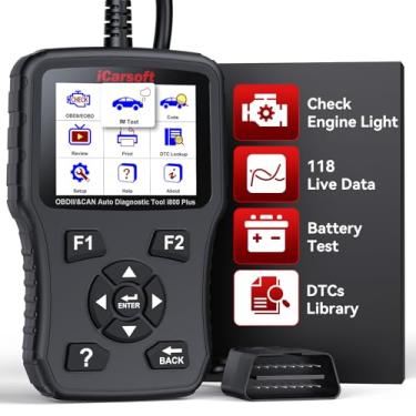Imagem de iCarsoft Leitor de código OBD II Scanner i800 Plus EOBD