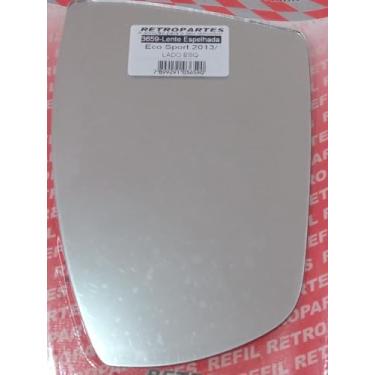 Imagem de Lente Retrovisor Esquerdo Lado Motorista para Ecosport 2013-2016, Vidro, sem Base (supo...