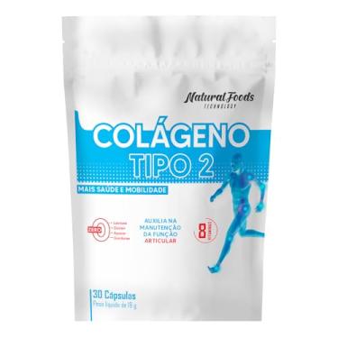 Imagem de Colageno Tipo 2 Vitaminas Joelho Articulação Collagen Type 2 Refil 30 Cáps Não Desnaturado Proteina 40 mg Rende 30 Doses + Vitamina B1 B2 B6 B12 C E D3 Matéria Prima Importada - Natural Foods