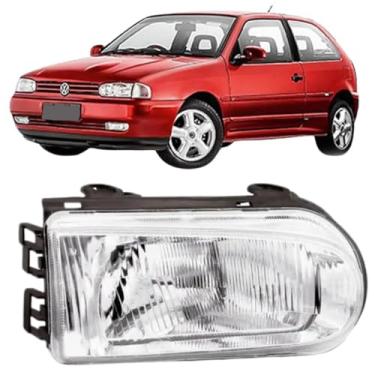 Imagem de IAM Farol Compatível com Lente De Vidro Lado Esquerdo / Motorista VW Gol G2 1995-2003, Parati 1996-1999, Saveiro 1998-1999 H4