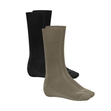 Imagem de Kit 2 Pares De Meias Social Selene Indicada Para Diabético Modelo Em A