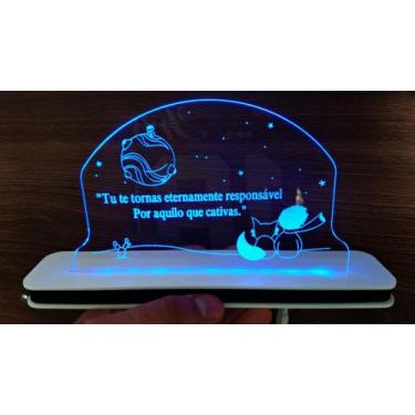 Imagem de Luminária Decorativa com LED Pequeno Príncipe - Hobbies do Ofício, Azu
