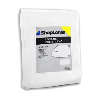 Imagem de Lona polietileno branca shoplonas310 estoque - 2x3