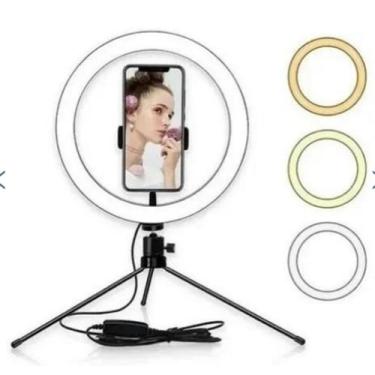 Imagem de Ring Light 8 Polegadas de Mesa com Suporte de Celular - Bul Eletrônico