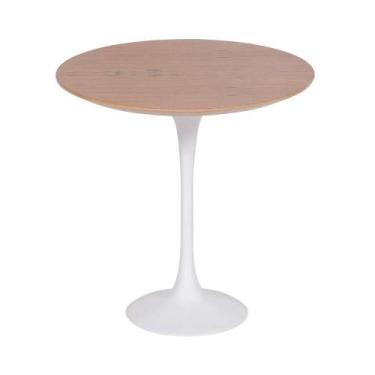 Imagem de Mesa Saarinen Lateral Freijó 42cm - Base Branca - mgsaarinen
