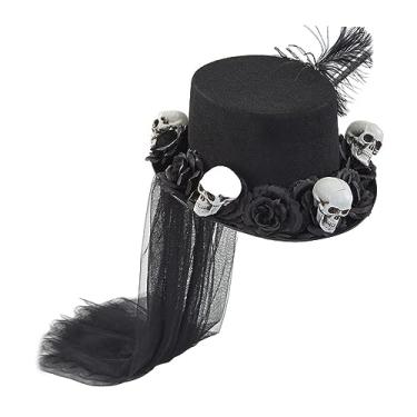 Imagem de oshhni Steampunk chapéu superior fedoras pirata funky traje cosplay acessórios festa gótico suprimentos estilo retro punk unissex vestir-se halloween
