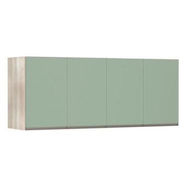 Imagem de Maleiro Casal Luciane 4 Portas Prime Plus 165 Cm Verde Jade
