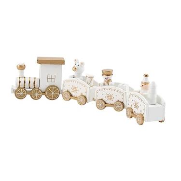 Imagem de VILLFUL 1 peça de decoração de bolo de trem de madeira adorável ornamento de desenho animado para festas de aniversário e decoração de bolo, mesa versátil e enfeite de casa para celebrações