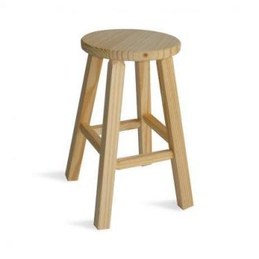 Imagem de Banqueta Média Hardman Assento Redondo Madeira Natural - Hardman Móvei