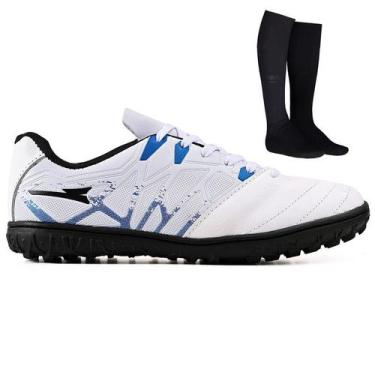 Imagem de Chuteira de Futebol Society Masculina Para Grama Sintetica Bico Reforç