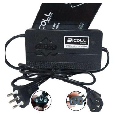 Imagem de Carregador para Bateria de Bicicleta Moto Triciclo Elétrico 72v Bivolt