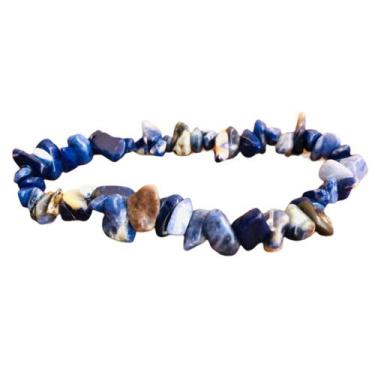 Imagem de Pulseira Pedra Natural Sodalita Em Cascalho - Serenidade - EQUILIBRIO