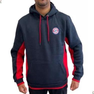 Imagem de Moletom Balboa Canguru Bayern Masculino - Marinho E Vermelho