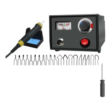 Imagem de Esquirla Kit de pirografia Máquina de pirografia 220V Queimador de temperatura ajustável Queimador de madeira Ferramenta Caneta de pirografia para escultura em, Pen Holder a