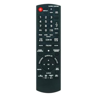 Imagem de N2QAYB000503 Controle remoto de substituição compatível com sistema estéreo de CD Panasonic SC-AKX50 SC-AKX70 SA-AKX50 SA-AKX70 SA-AKX90 SCAKX50 SCAKX70 SAAKX50 SAAKX70 SAAKX90 Sistema de áudio