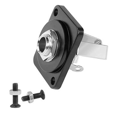 Imagem de QIANRENON TRS Adaptador de áudio de solda de montagem em painel 1/4 TRS 6,35 mm fêmea para conector estéreo de terminal de solda, soquete de microfone grande de 3 polos, para microfone, alto-falante,