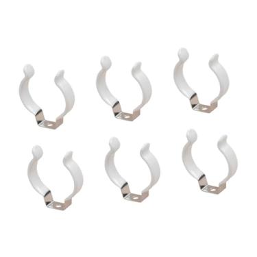 Imagem de Generic 6 peças T12 Clips Suporte Suporte de lâmpada LED Tubo fluorescente Substituição Acessórios de montagem para festas de comemorações, aço E Pvc