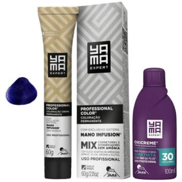Imagem de Kit Coloração Yama Nano Infusion Profissional 011 Azul + Ox Cremosa 30
