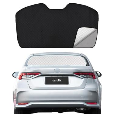 Imagem de ZATOOTO Para-brisa traseiro para Toyota Corolla 2019-2024 design de camada dupla para para-sol e privacidade oferece grande visibilidade bloqueador solar sombra de janela traseira