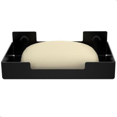 Imagem de Porta Sabonete De Banheiro Saboneteira De Parede Preto ELG - Unidas