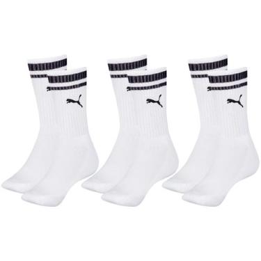 Imagem de Kit com 3 Pares de Meias Esportiva Listrada Modelo Cano Longo Puma Spo