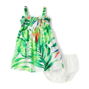 Imagem de The Children's Place Vestidos elegantes sem mangas para bebês meninas e crianças pequenas, Tropical Renew Blue, 3-6 Meses