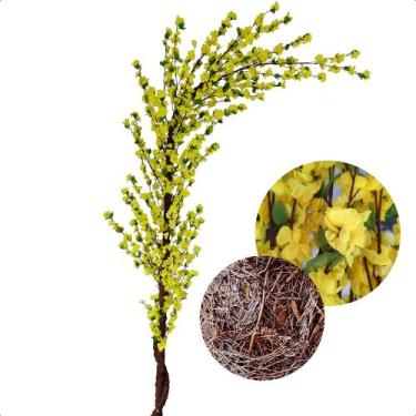 Imagem de Cerejeira Artificial Curva Sakura Grande Sem Vaso Decoração - Flor de 