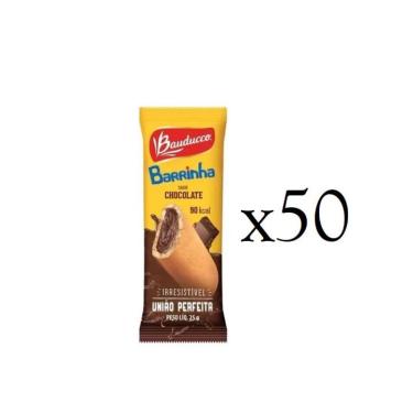 Imagem de Barrinha Sabor Chocolate 25g Bauducco - Kit 50 Unidades
