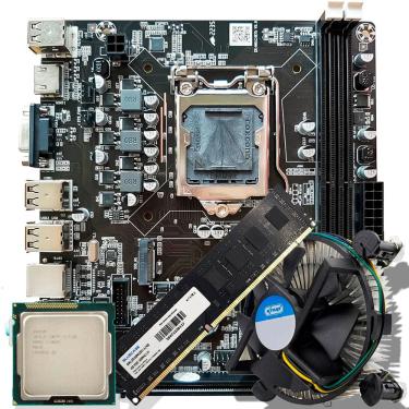 Imagem de Kit Para Montagem de Computador, Placa Mãe GT-H61 M2, Core i3-2100, ram 4GB DDR3, Cooler Para Processador