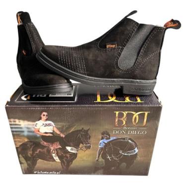 Imagem de Bota Don Diego Botina Unissex Vaqueiro Original, Preto, 36