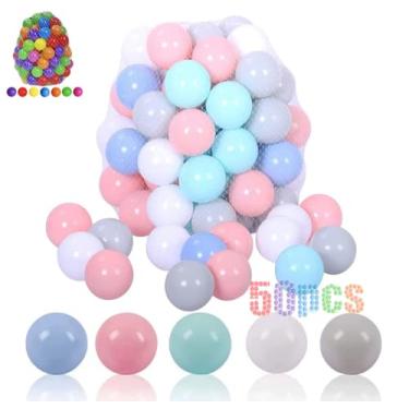 Imagem de LANGXUN 50 100 200 bolas de plástico macio para crianças, presente para bebê, aniversário, Natal, barraca de brincar, brinquedos de piscina para bebês, decoração de festa