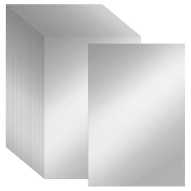 Imagem de 36 folhas de papelão perolado brilhante 21,6 cm x 28,5 cm de espessura, glitter metálico, 230 g/m² dupla face para convites, confecção de cartões, artesanato DIY, certificados, casamentos (prata)